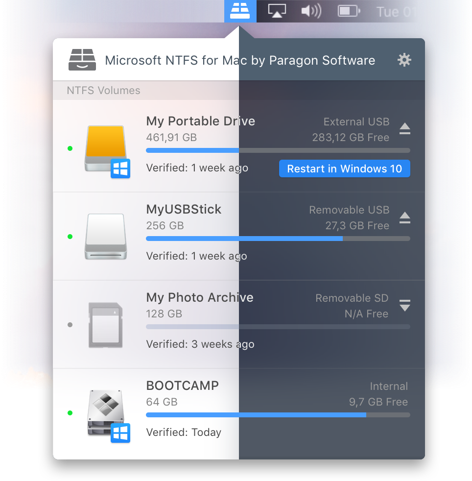 using paragon ntfs for mac problems